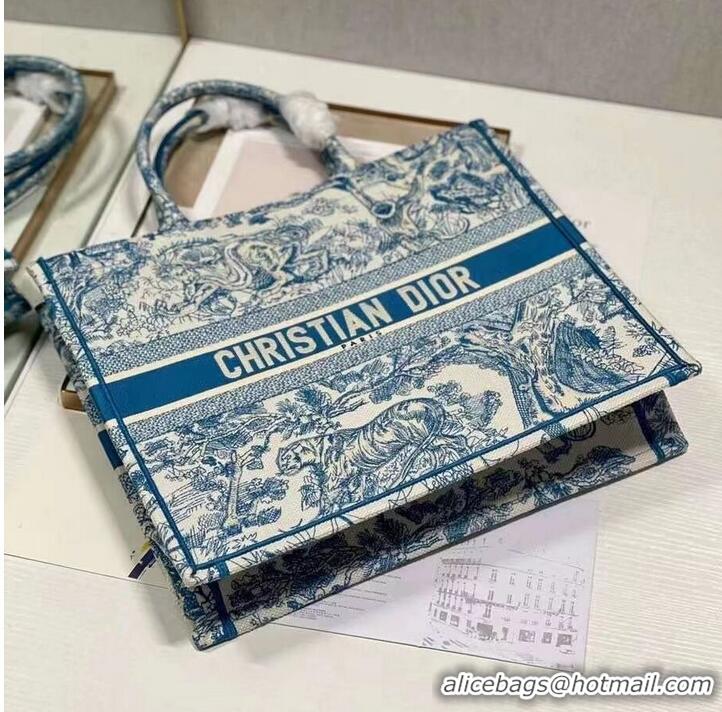 Spot Bulk DIOR BOOK TOTE Embroidery C1286-6 blue