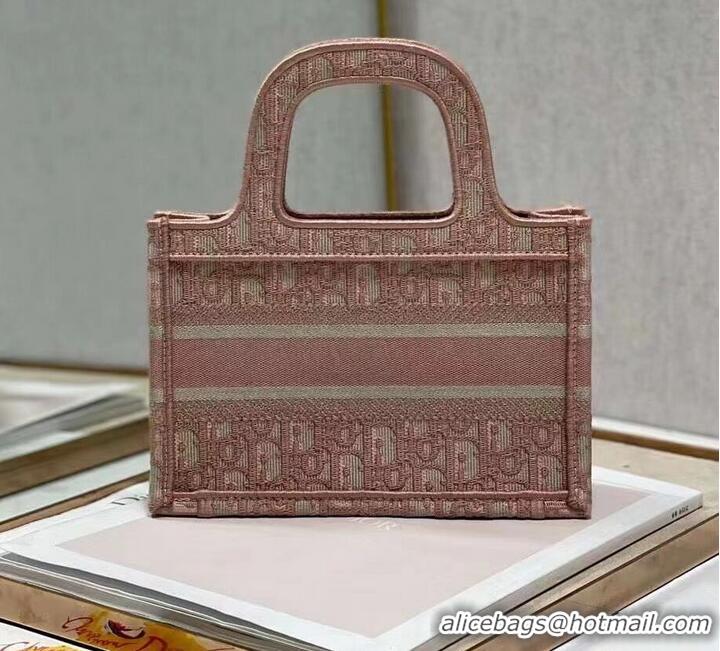 High Quality DIOR BOOK mini TOTE Embroidery C1783-2 pink