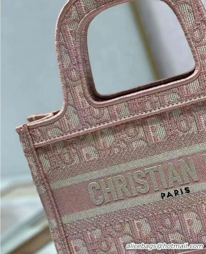 High Quality DIOR BOOK mini TOTE Embroidery C1783-2 pink