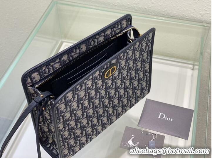 Super Quality Dior Oblique Canvas Cluth Bag C5107 Blue