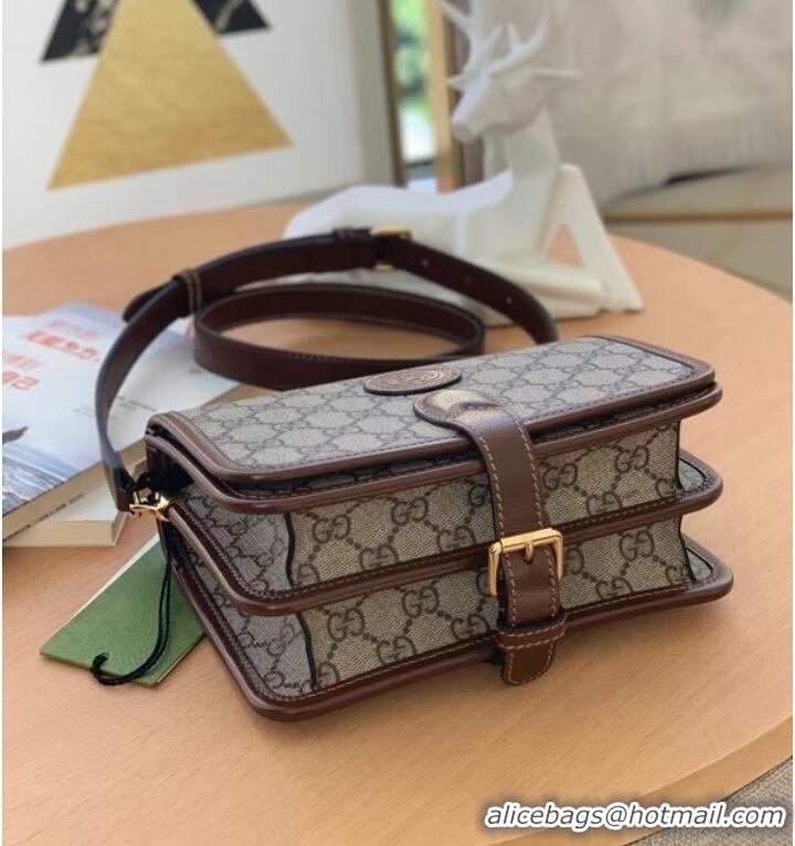 Reasonable Price Gucci Mini shoulder bag with Interlocking G 671620 Brown