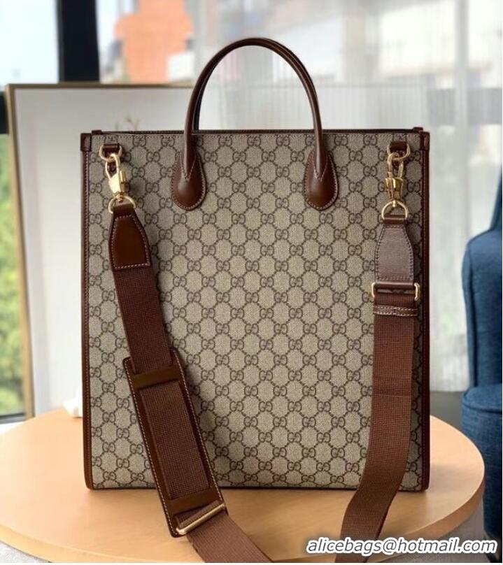 Super Quality Gucci Medium tote with Interlocking G 674155 brown