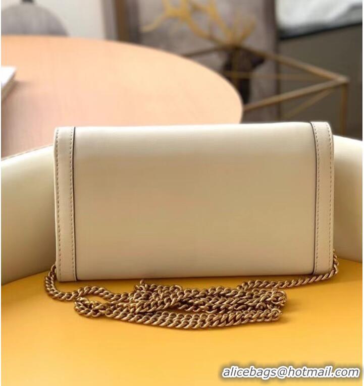 Buy Cheapest Gucci Diana chain wallet with bamboo 658243 white