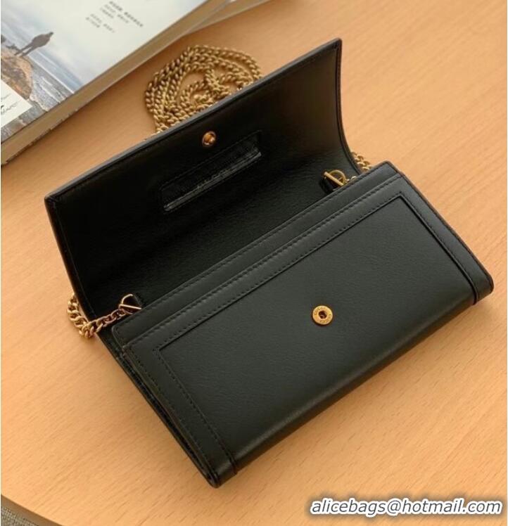 Well Crafted Gucci Diana chain wallet with bamboo 658243 black