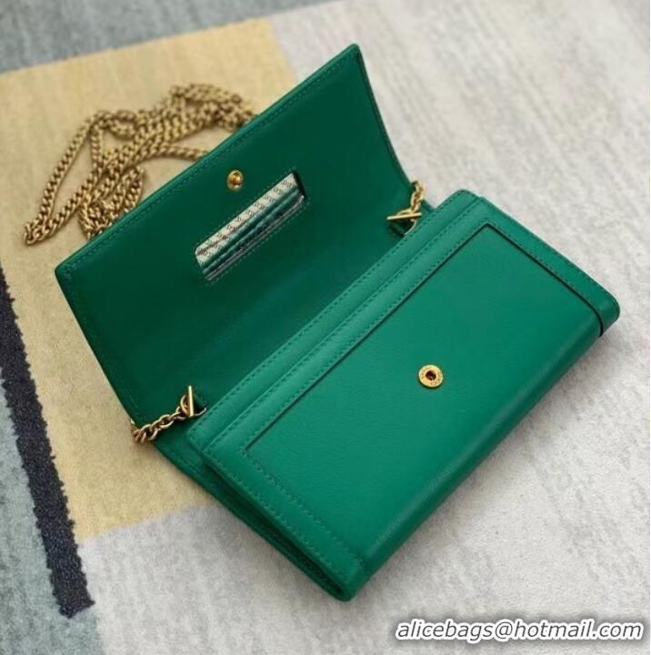 Inexpensive Gucci Diana chain wallet with bamboo 658243 green