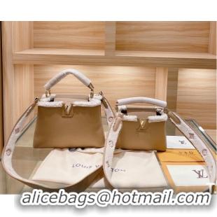 Buy Discount Louis Vuitton CAPUCINES BB MM Wool M58608 Nude