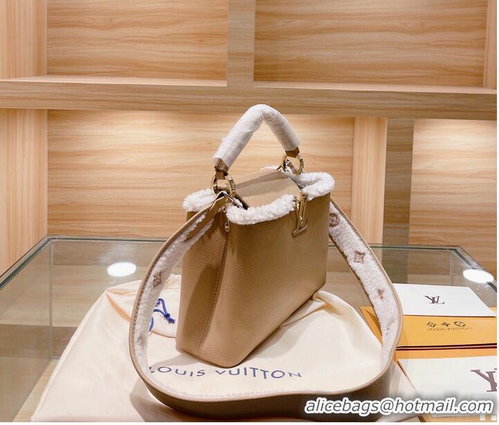 Buy Discount Louis Vuitton CAPUCINES BB MM Wool M58608 Nude