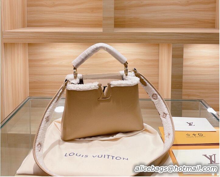 Buy Discount Louis Vuitton CAPUCINES BB MM Wool M58608 Nude