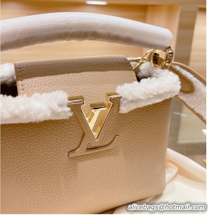 Buy Discount Louis Vuitton CAPUCINES BB MM Wool M58608 Nude