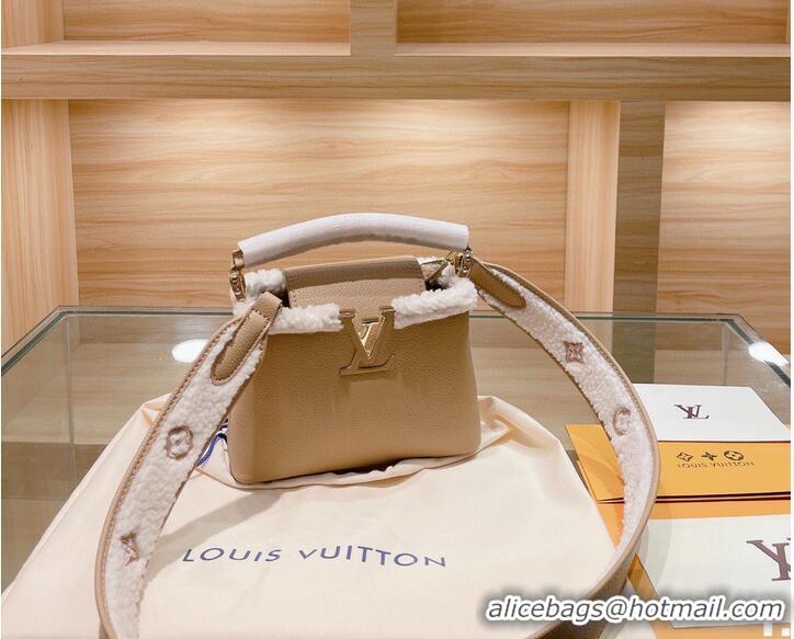 Buy Discount Louis Vuitton CAPUCINES BB MM Wool M58608 Nude