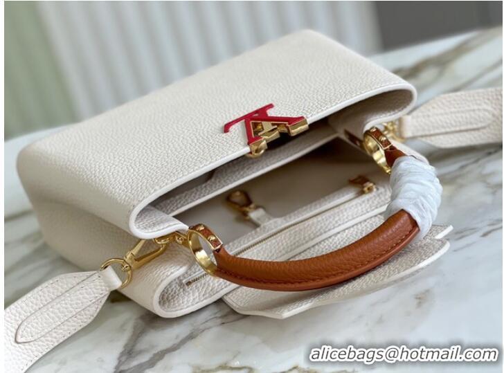 Discount Louis Vuitton CAPUCINES BB M48865 white&brown