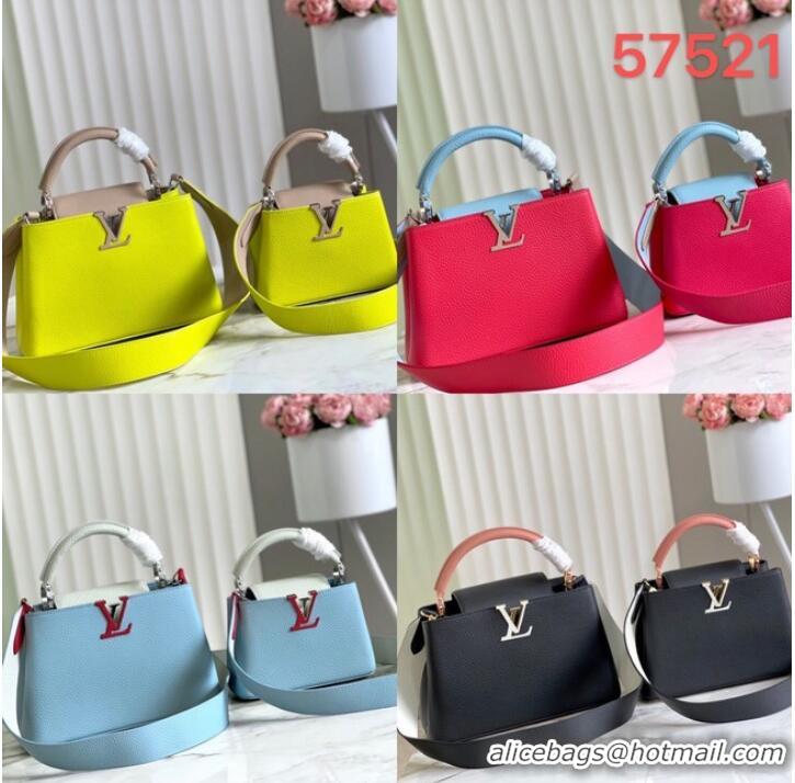 Inexpensive Louis Vuitton CAPUCINES BB M48865 red&sky blue