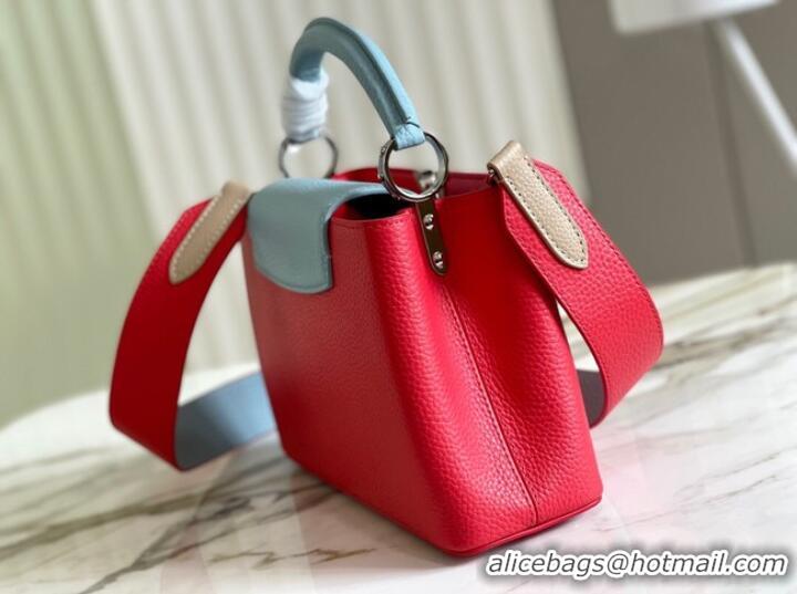 Inexpensive Louis Vuitton CAPUCINES BB M48865 red&sky blue