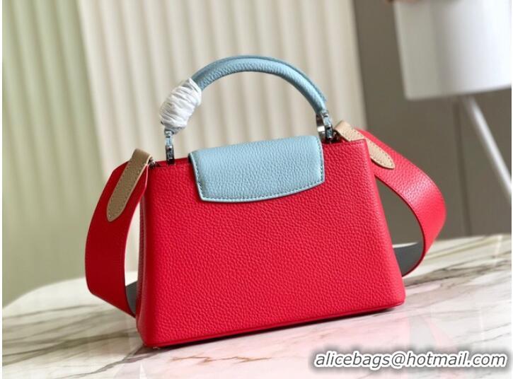 Inexpensive Louis Vuitton CAPUCINES BB M48865 red&sky blue