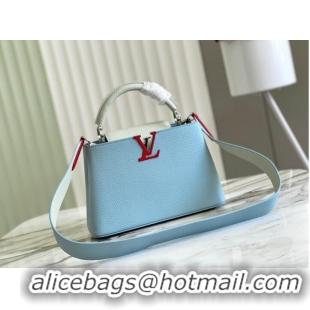 Top Quality Louis Vuitton CAPUCINES BB M48865 sky blue&white