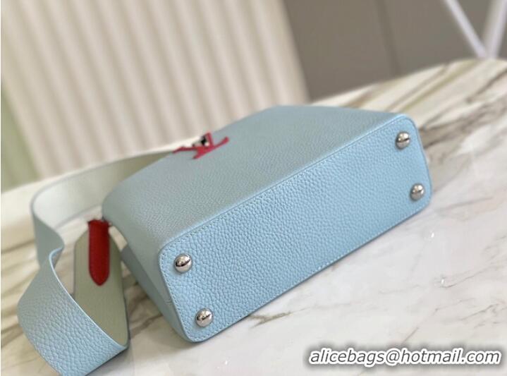 Top Quality Louis Vuitton CAPUCINES BB M48865 sky blue&white