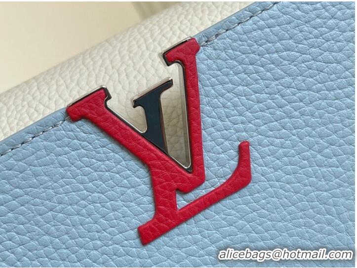 Top Quality Louis Vuitton CAPUCINES BB M48865 sky blue&white