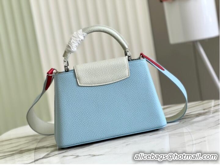 Top Quality Louis Vuitton CAPUCINES BB M48865 sky blue&white