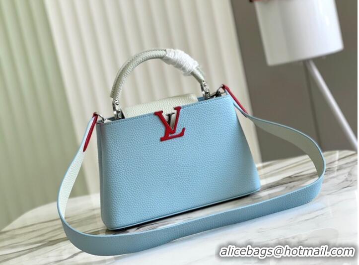 Top Quality Louis Vuitton CAPUCINES BB M48865 sky blue&white