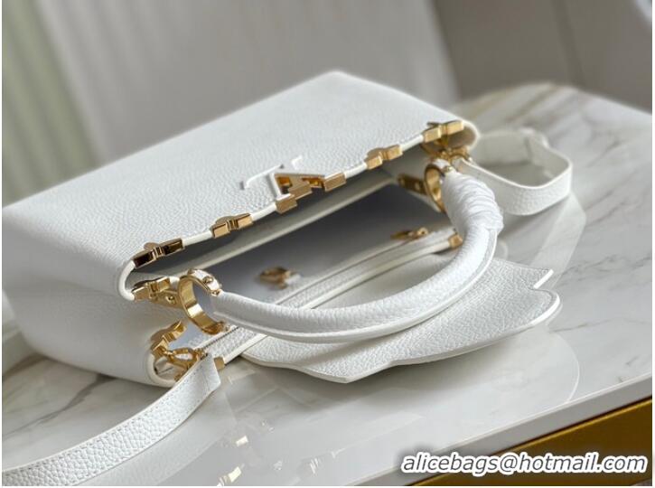 Buy Inexpensive Louis Vuitton CAPUCINES PM M56904 white