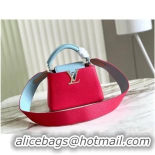 Good Product Louis Vuitton CAPUCINES MINI M59205 red&sky blue