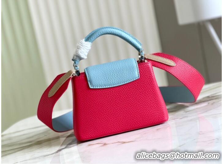 Good Product Louis Vuitton CAPUCINES MINI M59205 red&sky blue