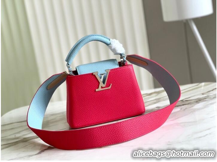 Good Product Louis Vuitton CAPUCINES MINI M59205 red&sky blue