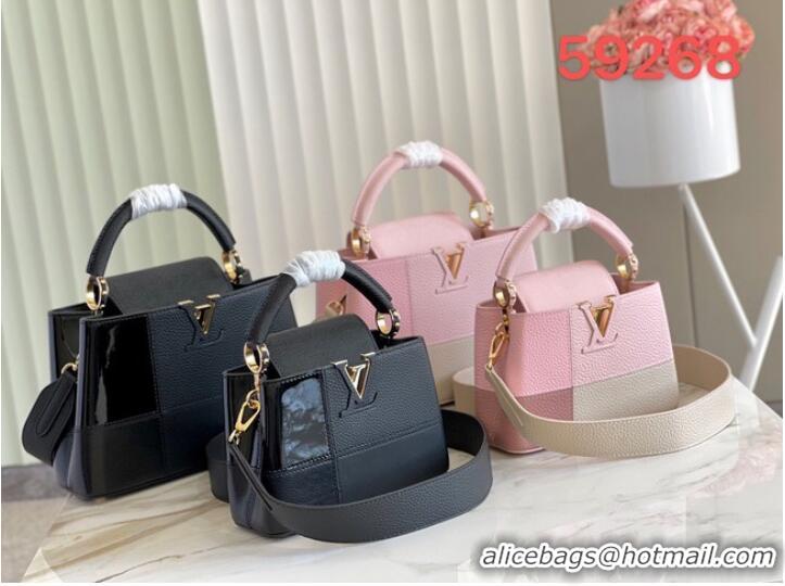 Low Price Louis Vuitton CAPUCINES MINI M59268 black