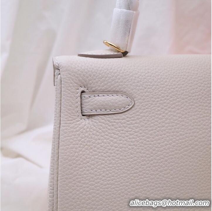 New Cheap Hermes Kelly Shoulder Bag Original TOGO Leather KY3255 white