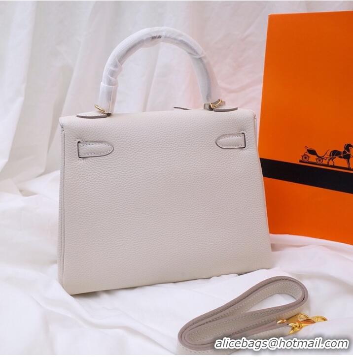 New Cheap Hermes Kelly Shoulder Bag Original TOGO Leather KY3255 white