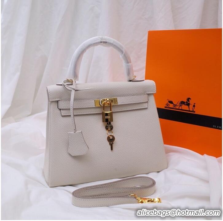 New Cheap Hermes Kelly Shoulder Bag Original TOGO Leather KY3255 white