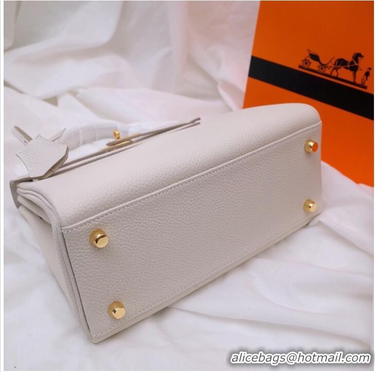 New Cheap Hermes Kelly Shoulder Bag Original TOGO Leather KY3255 white