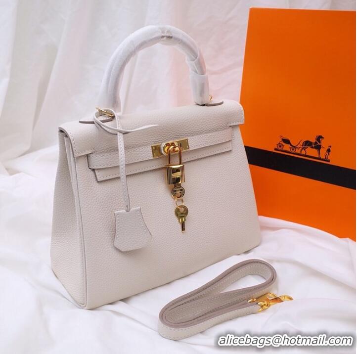 New Cheap Hermes Kelly Shoulder Bag Original TOGO Leather KY3255 white