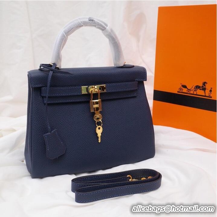 Market Sells Hermes Kelly Shoulder Bag Original TOGO Leather KY3255 royal blue