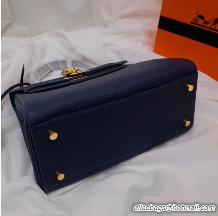 Market Sells Hermes Kelly Shoulder Bag Original TOGO Leather KY3255 royal blue