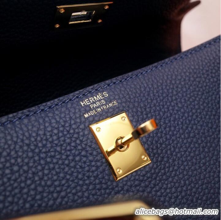 Market Sells Hermes Kelly Shoulder Bag Original TOGO Leather KY3255 royal blue