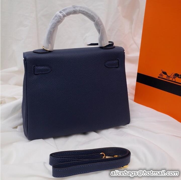 Market Sells Hermes Kelly Shoulder Bag Original TOGO Leather KY3255 royal blue