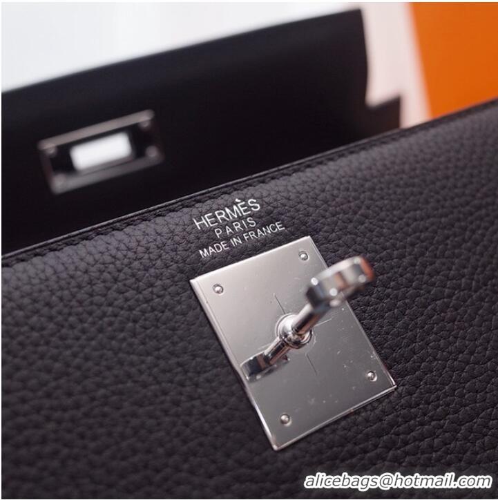 Particularly Recommended Hermes Kelly Shoulder Bag Original TOGO Leather KY3255 black