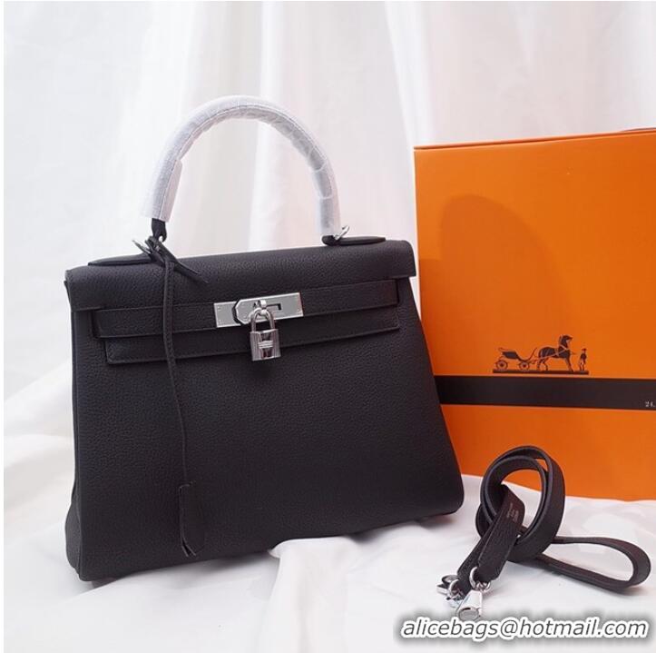 Particularly Recommended Hermes Kelly Shoulder Bag Original TOGO Leather KY3255 black