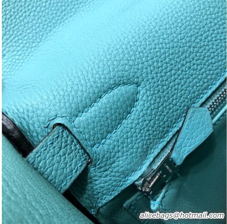 Reasonable Price Hermes Kelly Shoulder Bag Original TOGO Leather KY3255 sky blue