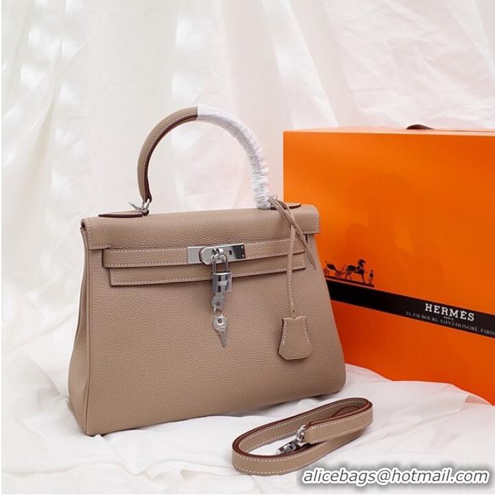 Well Crafted Hermes Kelly Shoulder Bag Original TOGO Leather KY3255 apricot