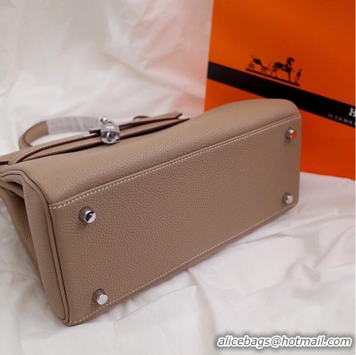 Well Crafted Hermes Kelly Shoulder Bag Original TOGO Leather KY3255 apricot