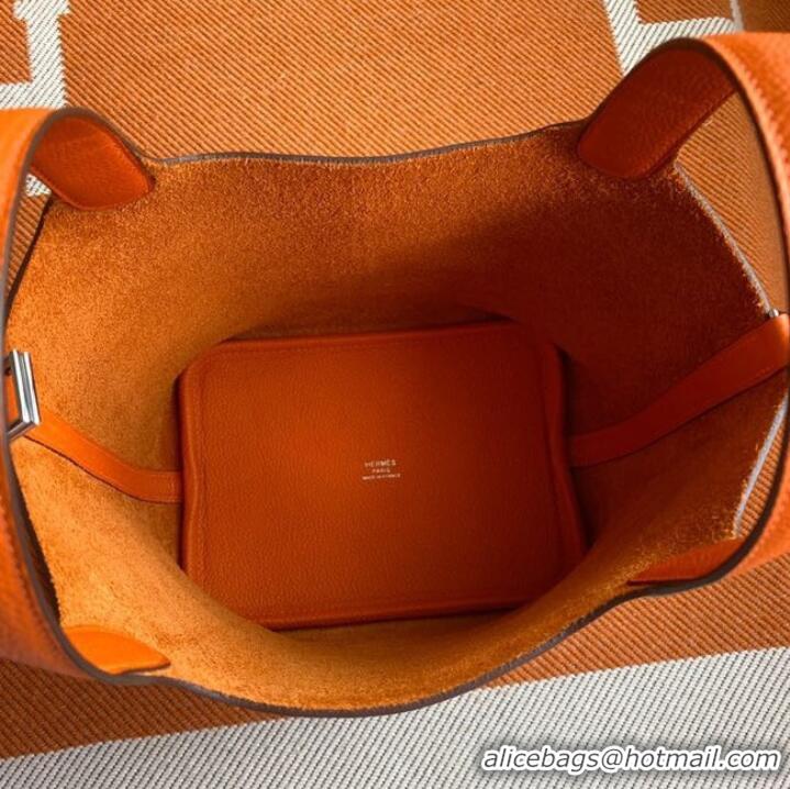 Top Quality Hermes Picotin Lock Bags Original togo Leather PL3388 orange