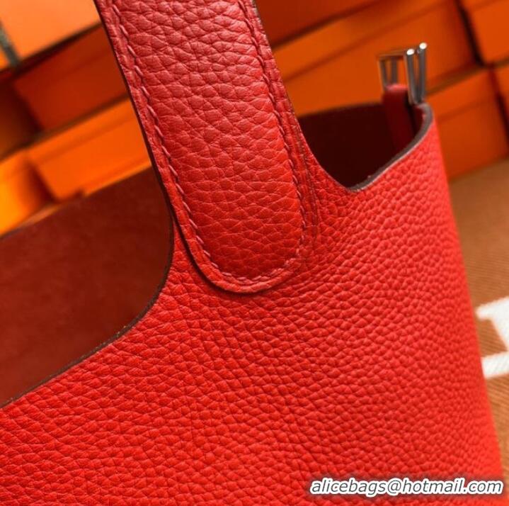 Market Sells Hermes Picotin Lock Bags Original togo Leather PL3388 Red