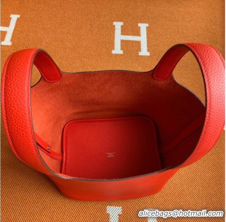 Market Sells Hermes Picotin Lock Bags Original togo Leather PL3388 Red