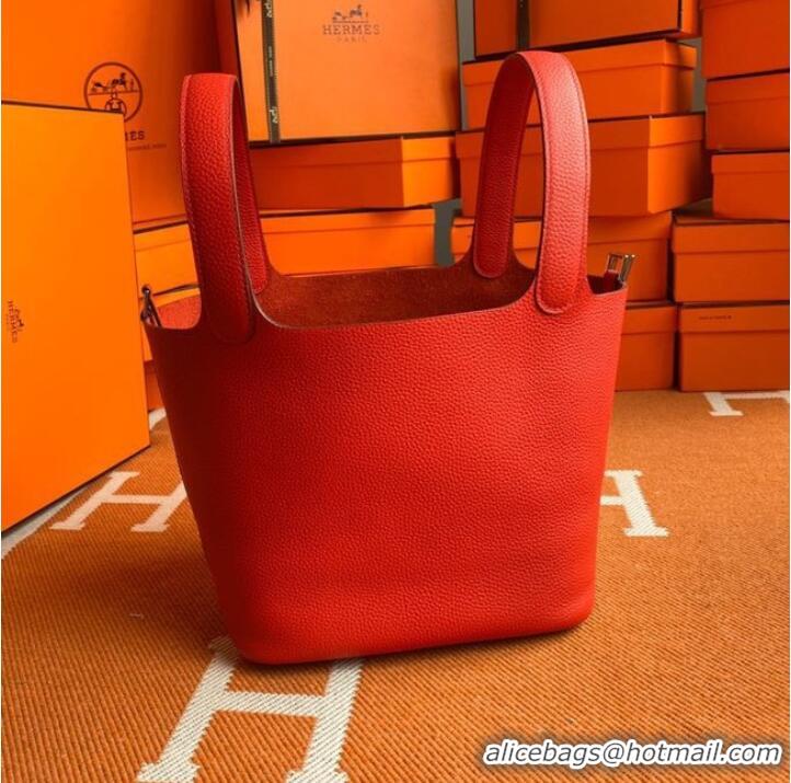 Market Sells Hermes Picotin Lock Bags Original togo Leather PL3388 Red