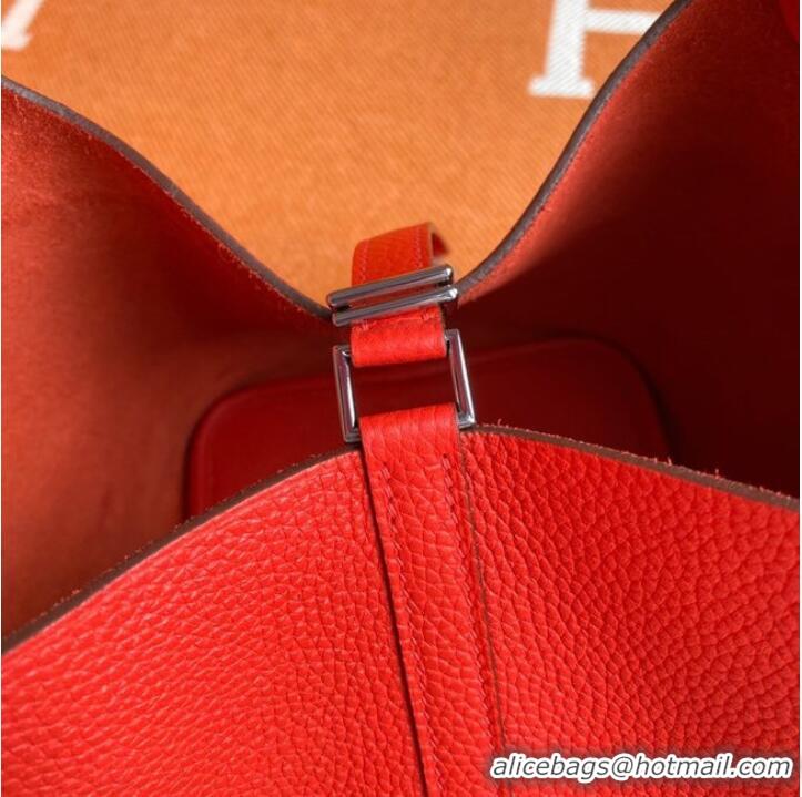 Market Sells Hermes Picotin Lock Bags Original togo Leather PL3388 Red