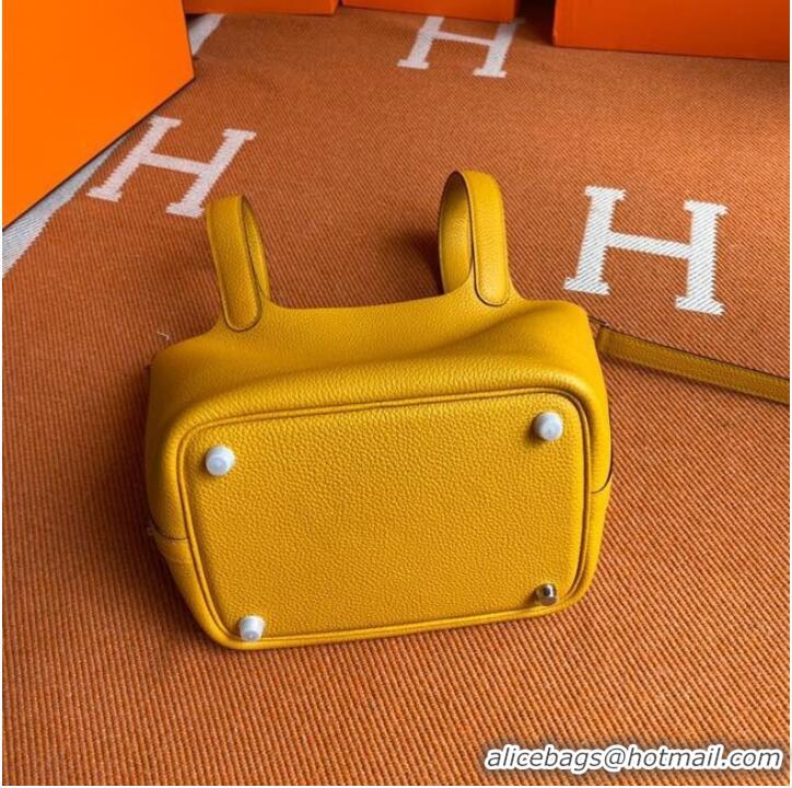 Top Quality Hermes Picotin Lock Bags Original togo Leather PL3388 Yellow