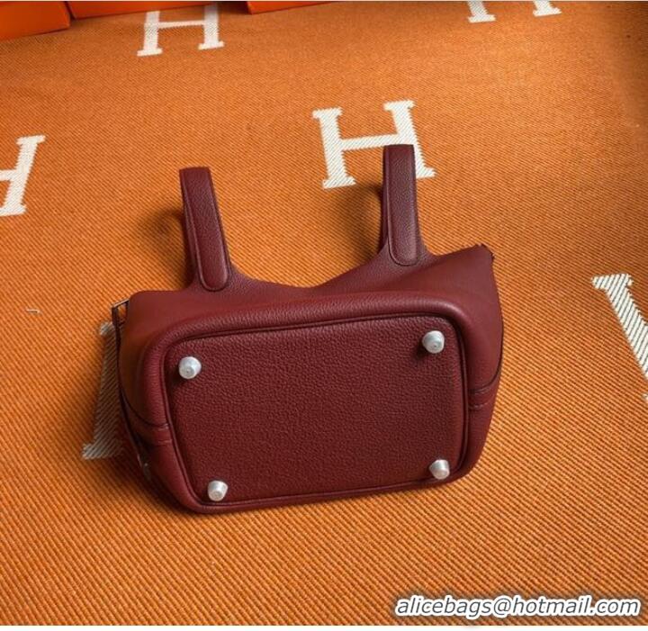 Classic Hermes Picotin Lock Bags Original togo Leather PL3388 claret