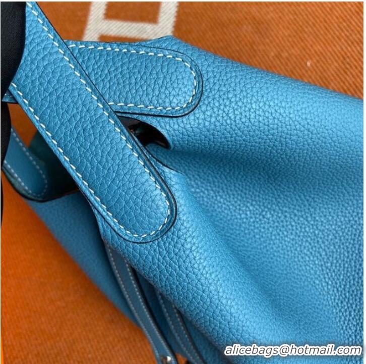 Promotional Hermes Picotin Lock Bags Original togo Leather PL3388 blue